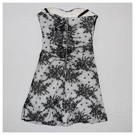Dolce & Gabbana-D&G White/Black Off Shoulder Midi Dress-Black