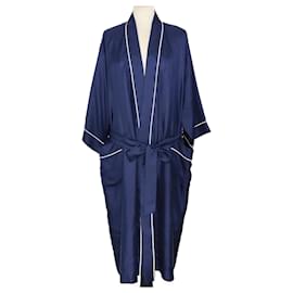 Dior-Dior Blue Printed Belted Robe-Blue