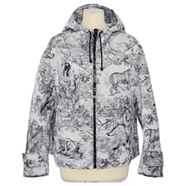 Dior-Dior Navy Blue/White Toile De Jouy Print Hoodie Jacket-Blue