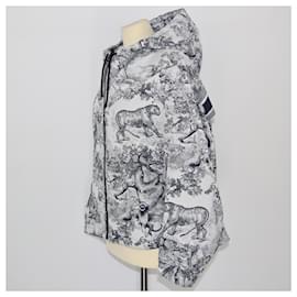 Dior-Dior Navy Blue/White Toile De Jouy Print Hoodie Jacket-Blue