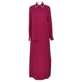 LORO PIANA Pantalones T.FR Seda Rosa