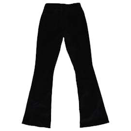 Frame Denim-Le High Flare-Hose aus schwarzem Samt-Schwarz