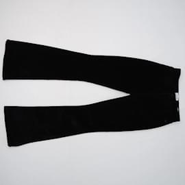 Frame Denim-Pantalon Le High Flare en Velours Noir-Noir