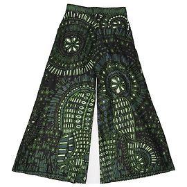 Dior De color negro/Pantalones con estampado de elefante verde Negro