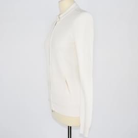 Loro Piana-Cream Zipper Sweater Jacket-Cream