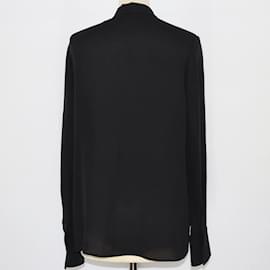 Valentino-Chemise noire à détail noué au col-Noir