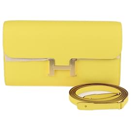Hermès-Hermes Yellow Constance Long To Go Wallet-Yellow