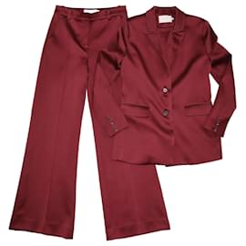 Autre Marque-Munthe - Ensemble blazer et pantalon marron avec poches-Autre