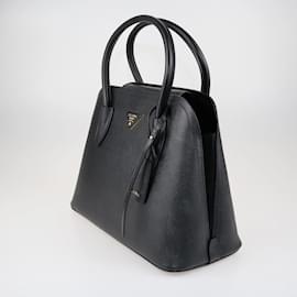 Prada-Prada Black Medium Matinee Top Handle Bag-Black