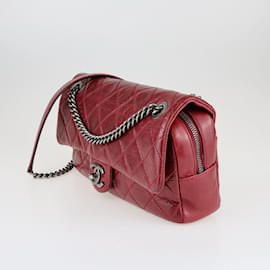 Chanel-Bolso Mediano Easy Flap Rojo-Roja