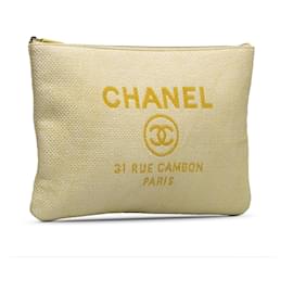 Chanel-Chanel Brown Deauville O Case-Brown,Beige