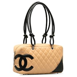 Chanel-Bolsa de ombro Chanel Brown Cambon Ligne-Marrom,Outro