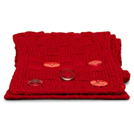 Louis Vuitton-Sciarpa in lana con silenziatore Louis Vuitton Echarpe Constance rossa-Rosso