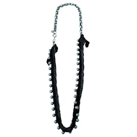 Lanvin-Long collier de perles-Noir