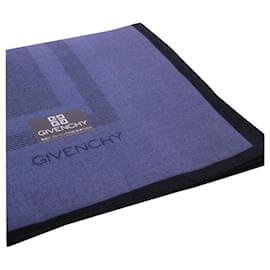 Givenchy-Blue Silk Handkerchief-Blue