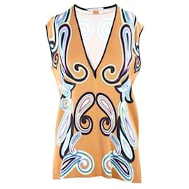 Etro-Printed V-Neck Blouse-Other