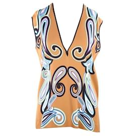 Etro-Printed V-Neck Blouse-Other