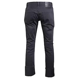 Autre Marque-Schwarze Jeans mit umgedrehten Bündchen-Schwarz