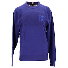 Tommy Hilfiger-Suéter masculino bordado com monograma-Azul