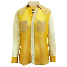 Reformation-Yellow and Light Brown Shirt-Yellow