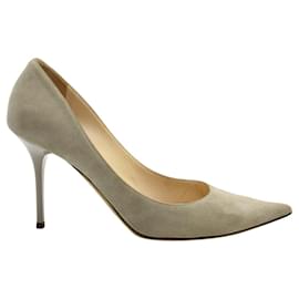 Jimmy Choo-LOVE 90mm suede grey pumps-Grey