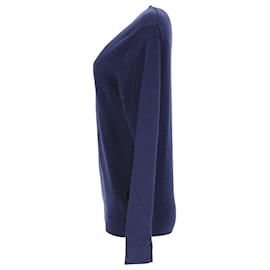 Tommy Hilfiger-Suéter masculino de algodão orgânico puro com gola redonda-Azul marinho