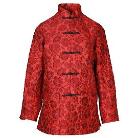 Shanghai Tang Red Jacquard Cheongsam Style Jacket  Red