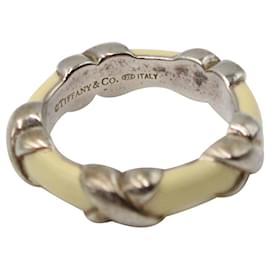 Tiffany & Co-Signature Cross Enamelled ring-Flesh