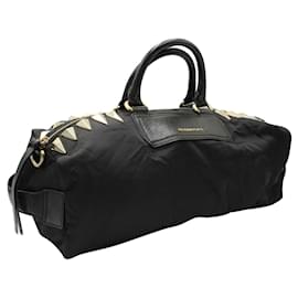 Givenchy-Givenchy Black Nylon with Gold Studs Duffle Bag-Black