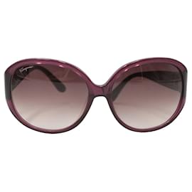 Salvatore Ferragamo-Purple Round Sunglasses-Purple