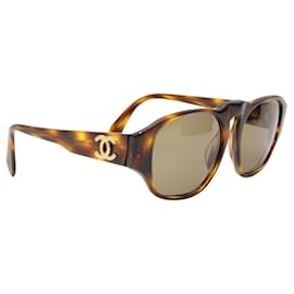 Chanel-tortoise sunglasses-Brown
