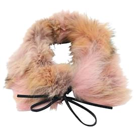 Miu Miu-Coyote & Lamb Leather Pink & Beige Collar-Pink
