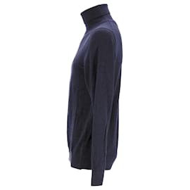 Tommy Hilfiger-Jersey de cuello vuelto de seda y algodón orgánico para hombre-Azul marino