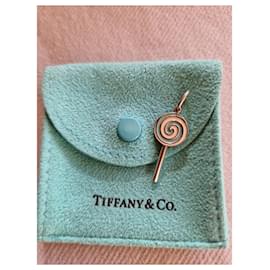 Tiffany & Co-Charm pendentif Sucette en argent massif 925 et email-Blanc,Bleu