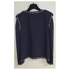 Chanel-Chanel 16P Tweed Jacket-Dark blue