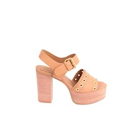 See by Chloé-Leather Heels-Beige