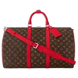 Louis Vuitton-LV Keepall arco-íris vermelho-Vermelho