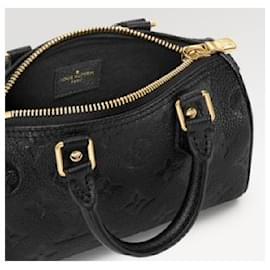 Louis Vuitton-LV Speedy nano black leather-Black