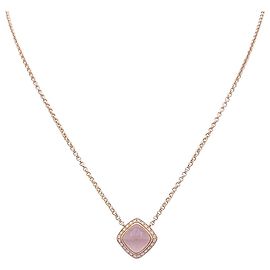 Colar Fred “Pão de Açúcar” em ouro rosa, Quartzo rosa, diamantes. Outro