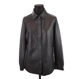 Parosh Lederjacke Schwarz