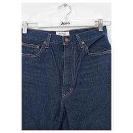 Autre Marque-Jeans retos de algodão-Azul