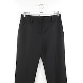 Louis Vuitton-Pantaloni dritti in lana-Nero