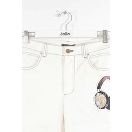 Louis Vuitton-Jeans dritti in cotone-Bianco