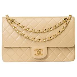 Chanel-Sac Chanel Timeless/Classic in Beige Leather - 101729-Beige