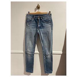 Jeans SAINT LAURENT T.FR 36 Algodón Azul
