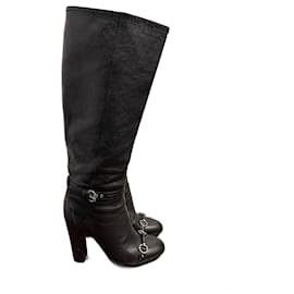 Dior-Botas DIOR T.UE 40 Cuero-Negro