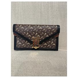 Burberry-BURBERRY  Clutch bags T.  cloth-Brown