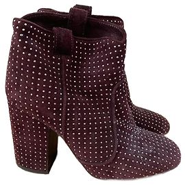 LAURENCE DACADE Bottines T.EU 35 Suède Violet