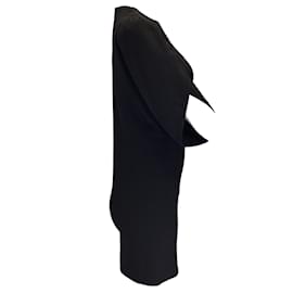 Autre Marque-Stella McCartney Robe noire en crêpe de viscose à manches courtes-Noir