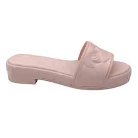 Autre Marque-Valentino Light Pink Floral Slide Sandals-Pink